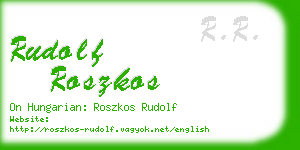 rudolf roszkos business card